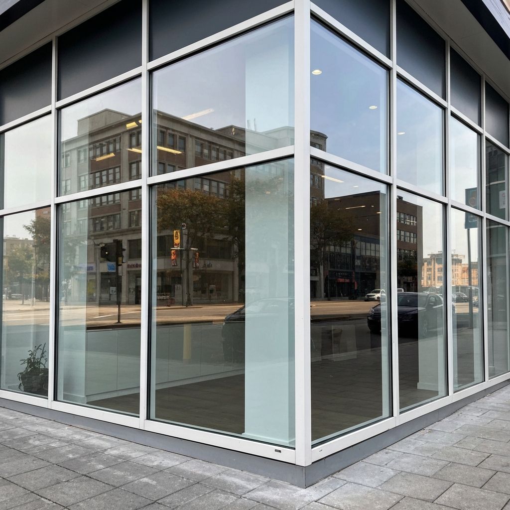 Nettoyage de vitrine commerciale - Après